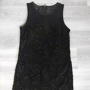 Inc International Concept Women’s Black Lace Knee Length Shift dress size 12